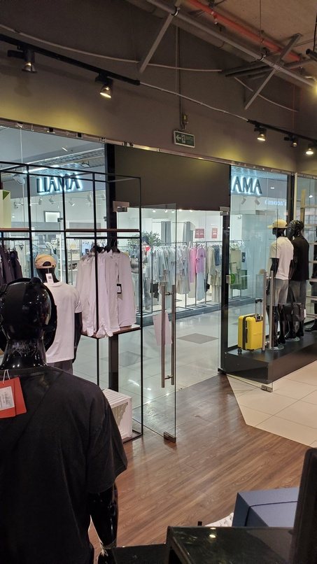 Clothing store entrance without EAS frames